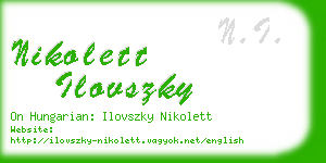 nikolett ilovszky business card
